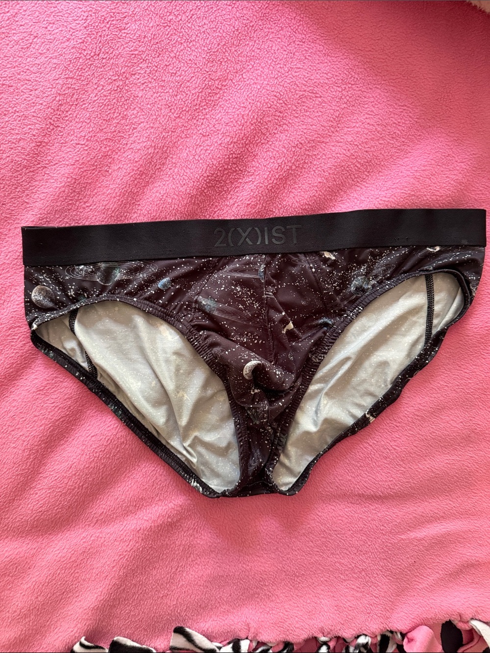 2xist Black and White Moonprint Bikini Briefs